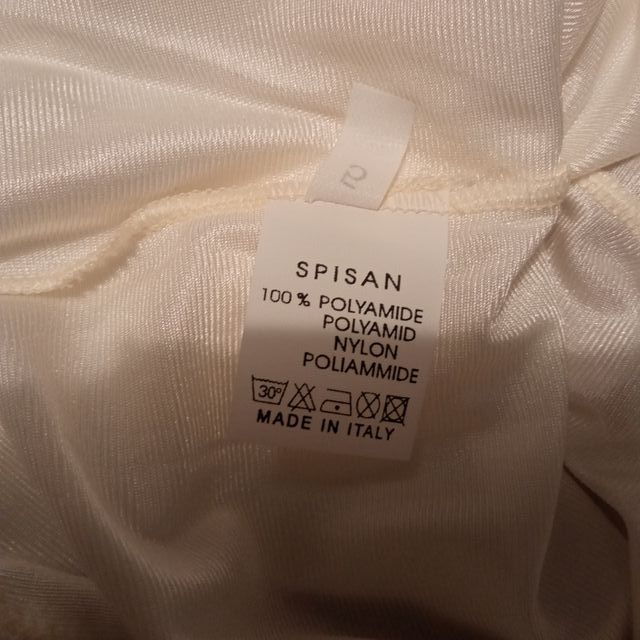 sottoveste color panna, con pizzo, NUOVA