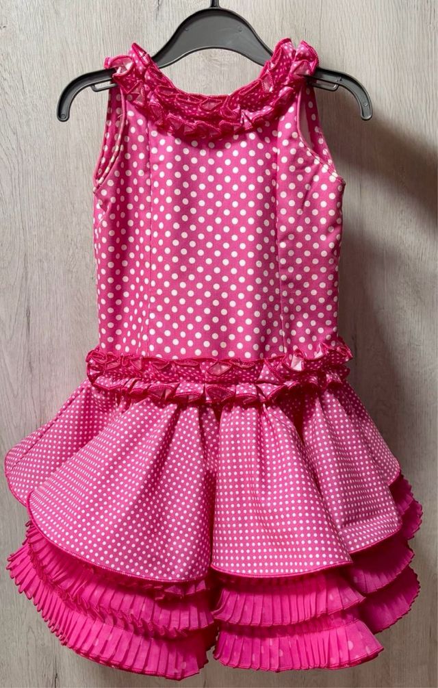 Vestido niña lunares rosa - talla 12-36 meses
