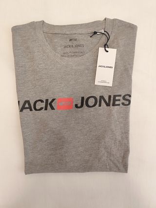 Camiseta Manga Corta Jack & Jones Gris XS