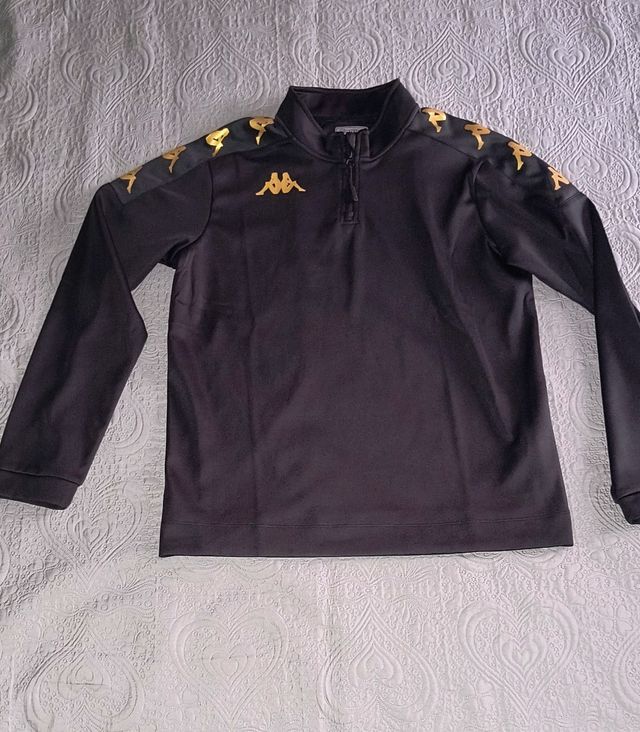 Felpa Kappa L - nera e oro