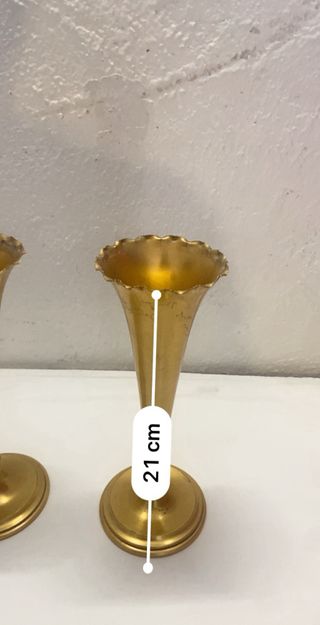 2 Vasetti portafiori vintage oro