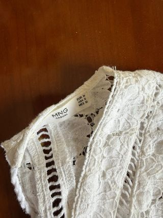 Mono Mango blanco encaje talla M