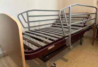 Cama articulada eléctrica con carro elevador.