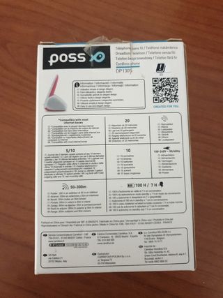 Teléfono inalámbrico POSS DP130S rosa