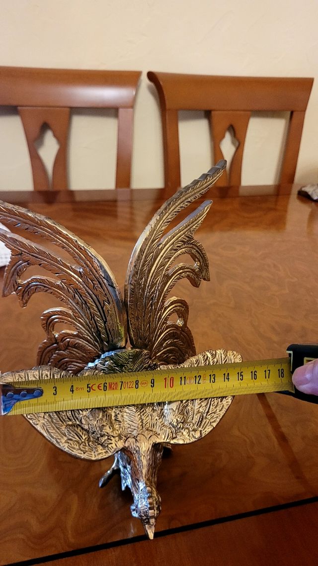 2 Gallos bronce decorativos