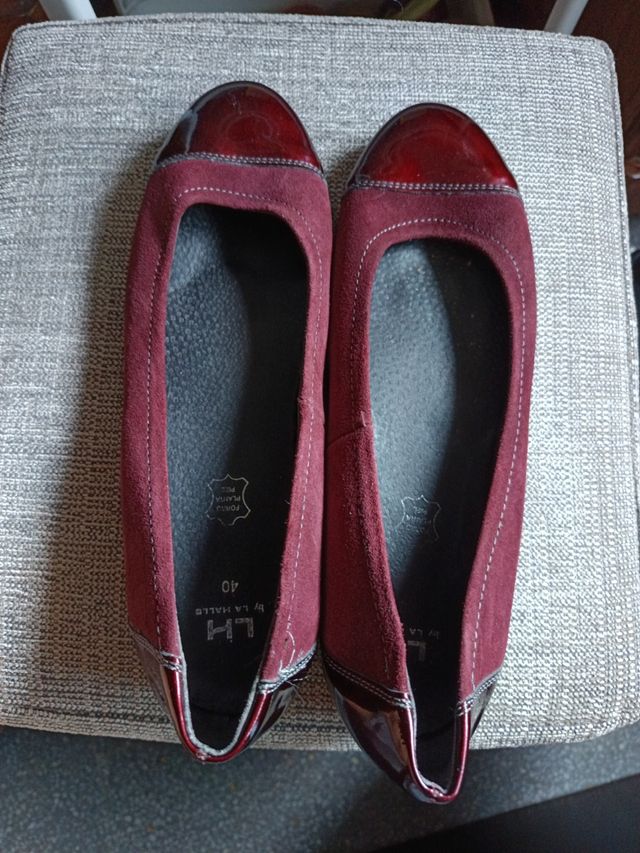 Bailarinas rojas y marrones talla 40