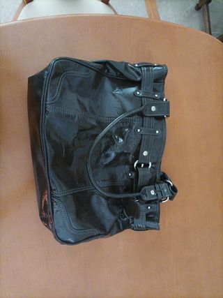 Bolso marrón grande - piel brillante
