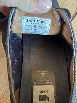 Zapatos G-Star Raw negros, talla 44