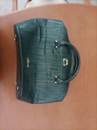 Bolso bandolera verde cocodrilo