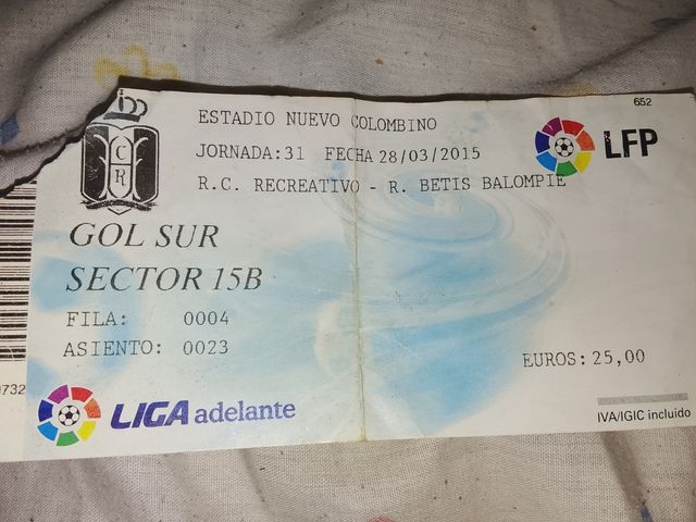 Entrada R.C. Recreativo - Betis 28/03/15