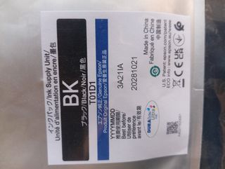 Epson T01D1 Negro Original - Tinta C13T01D100