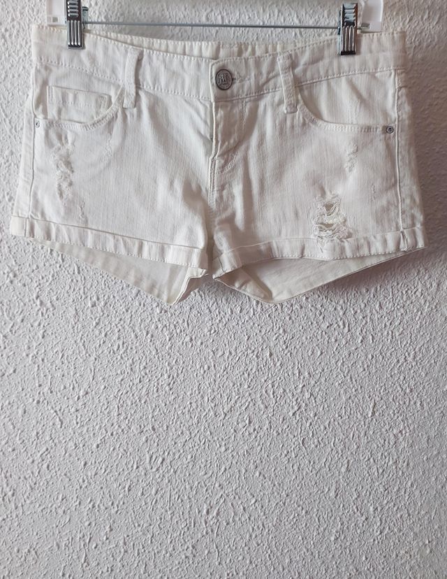 Pantalón corto vaquero blanco