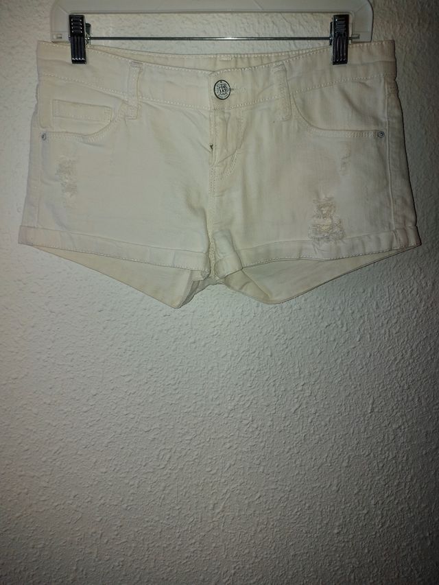 Pantalón corto vaquero blanco