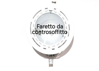 Faretto tondo bianco da controsoffitto