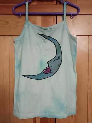 Camiseta tirantes luna teal