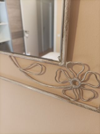 Espejo forja blanco envejecido... Haz tú oferta