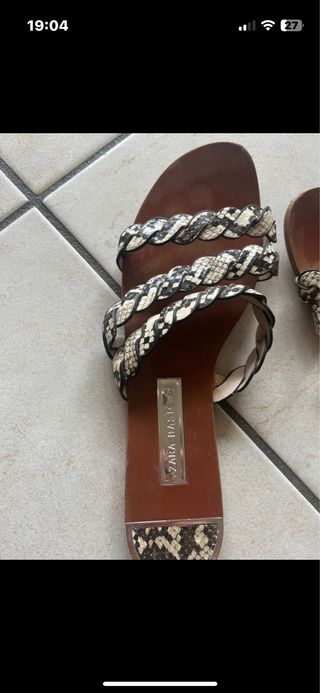Sandali Zara 38 - Beige/Nero