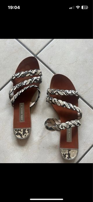 Sandali Zara 38 - Beige/Nero