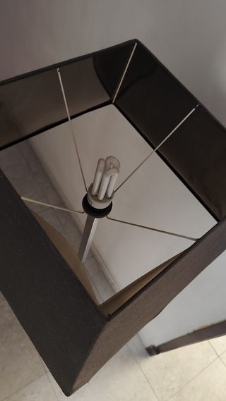 Lámpara pie moderna - Negro y Plata