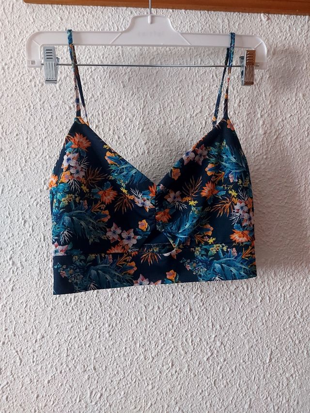 Top Flores - Azul Multicolor