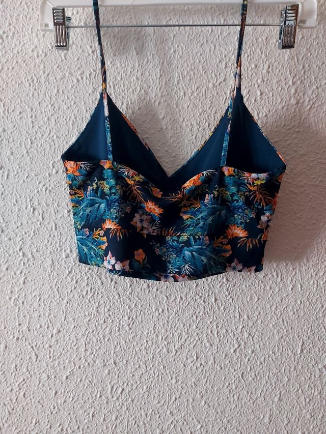 Top Flores - Azul Multicolor