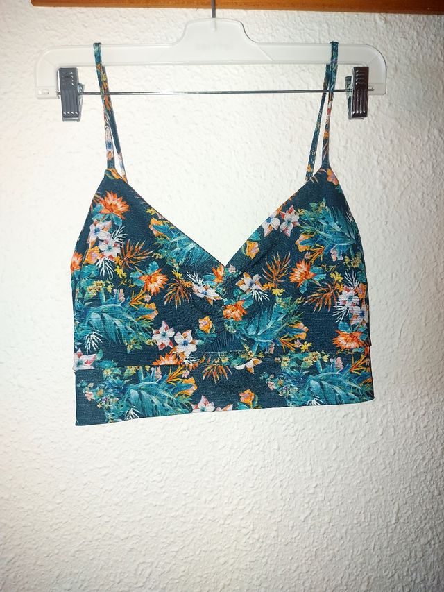 Top Flores - Azul Multicolor