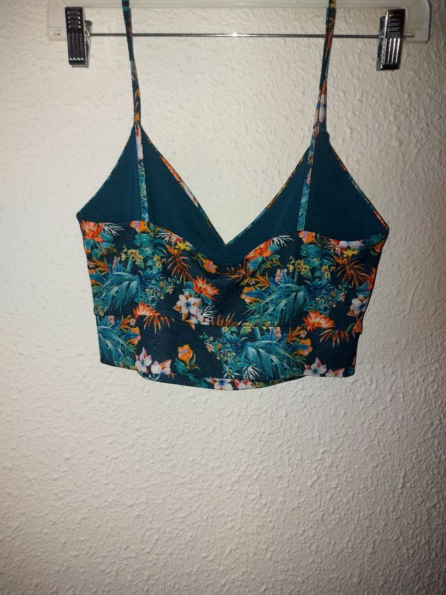 Top Flores - Azul Multicolor