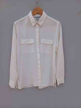 Blusa crema fluida sin usar t.L H&M