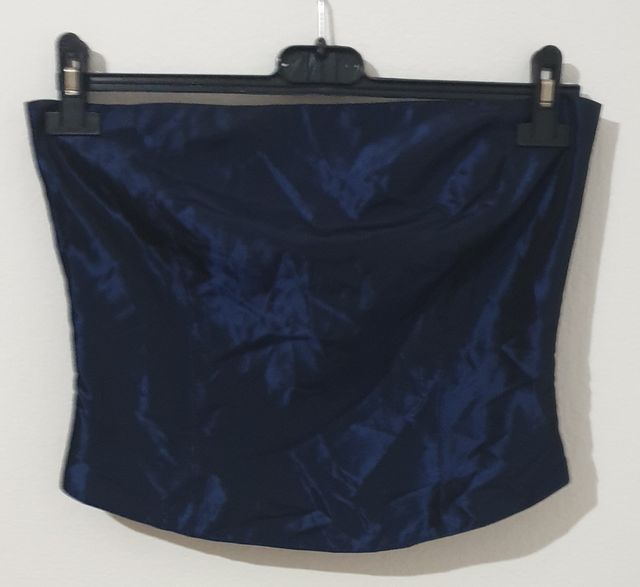 Top azul seda talla 40