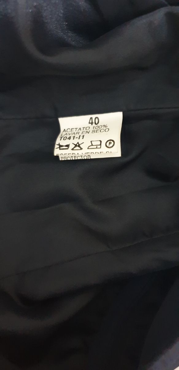 Top azul seda talla 40