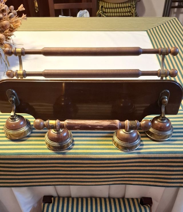 Vendita 50€ Accessori da bagno vintage in legno e metallo, r