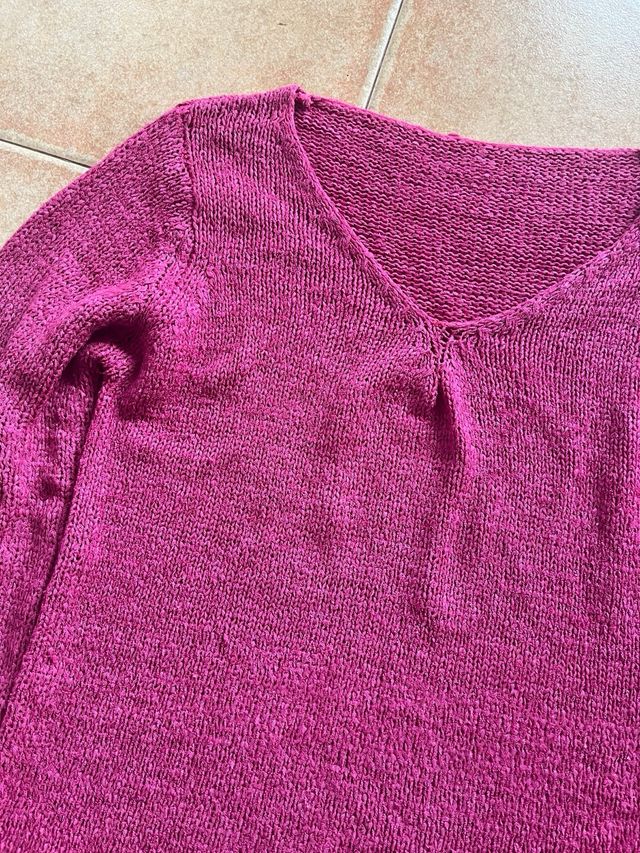 Jersey hilo rosa mujer