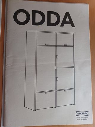 Armario ODDA Ikea blanco-negro