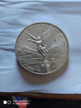 momeda mexicana plata pura onza