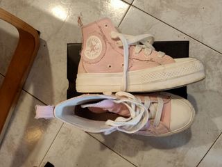 Converse plataforma rosa mujer