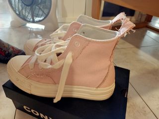 Converse plataforma rosa mujer