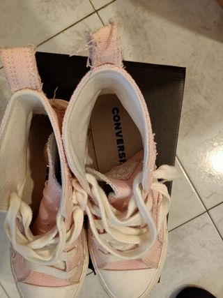Converse plataforma rosa mujer