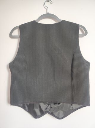 Chaleco negro Pull&Bear pinstripe