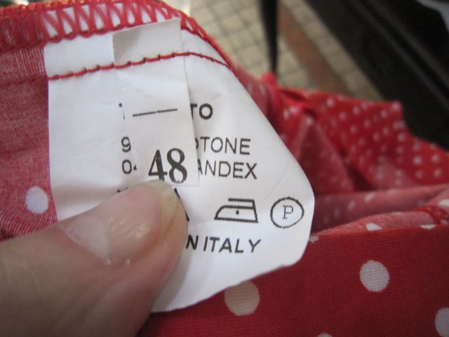 Abito Tubino rosso a pois taglia italiana 44 -