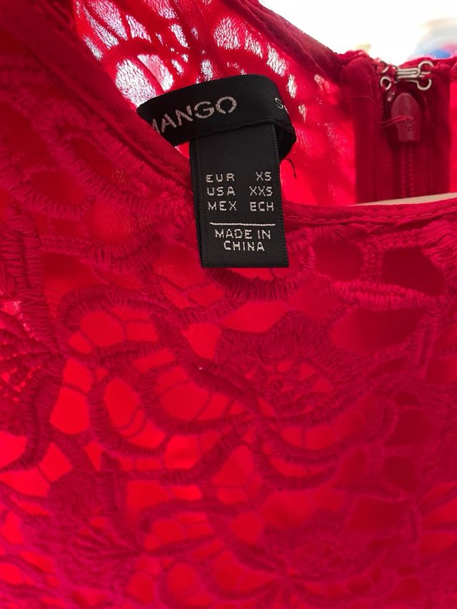 Vestido rojo encaje