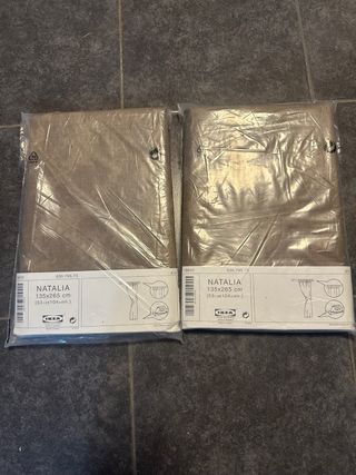 Cortinas NATALIA IKEA marrón 135x265cm (2)