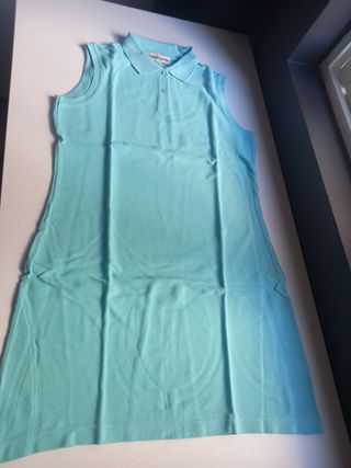Vestido Pierre Cardin turquesa