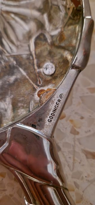 Juego tocador plateado antiguo