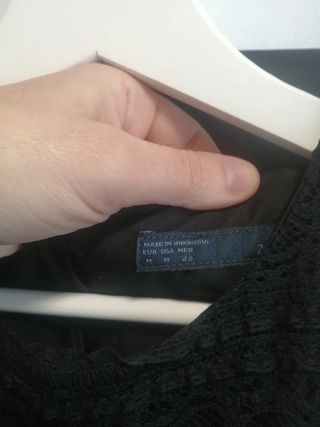 Vestido Zara negro encaje - Talla M