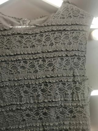 Vestido Zara negro encaje - Talla M