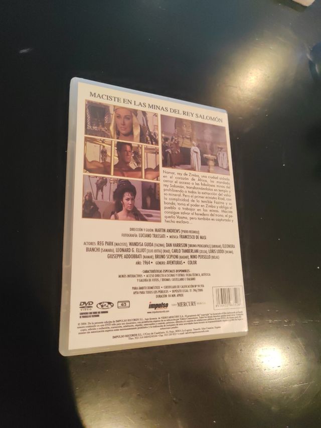 DVD Maciste Minas Rey Salomón