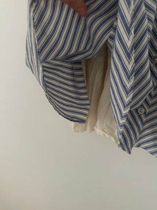 Falda Zara rayas azules vuelo talla S