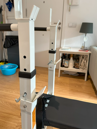 Banco pesas plegable, gimnasio hogar