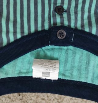 Conjunto saia & top listrado - azul, verde