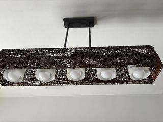 Conjunto 2 Lamparas techo lineal Alexandra marrón